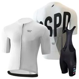 Езда на велосипеде Джерси устанавливает CSPD Lycra Cycling Clothing Summer Mens Shortsleared Shortsleaved Concepttspeed Racingclub 230712
