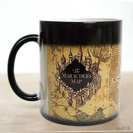 Kubki Darmowa wysyłka! 1PCS MARAUDERS MAP MAGIC HOT Zimna temperatura Wrażliwa na kolorowe kolorowe kubek kubek do mleka