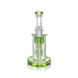 Waxmaid 7.48inch Taurus Incycler glass beaker clear Green dab rigs smoking accessories water pipe 14mm Joint Glass Bong Bowl US warehouse retail order free shipping