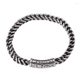 Braccialetti di collegamento Bracciale da uomo punk Acciaio inossidabile Catena cubana Colore argento Moda maschile Gioielli da polso all'ingrosso GS0053