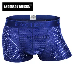 Underpants ANDERSON TALISCA Brand Silk Hollow New Mens Boxers Underwear Men Boxer Ropa Interio Man Penis Cueca Masculina Size M3XL E248 J230713