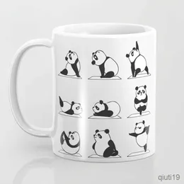 Tasses Le panda yoga Tasse 11 oz Drôle panda En Céramique Maison Tasse À Café panda Amant amis anniversaire Cadeau R230713