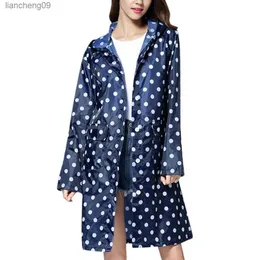 Women's Wave Long Raincoat Rain et Outdoor Poncho Poncho Outwear Hoodies Rainies Coat L230620