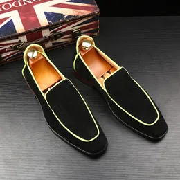 Mäns casual skor mocka läder män trendiga lapptäcke party bröllop loafers mockasins mens ljus kör lägenheter eu storlek 38-48