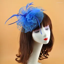 Headpieces Retro Fascinators Veil Hairpins Yarn Dinner Party Hairgrip Hair Clips Stage Performance Pography Accessories For Women