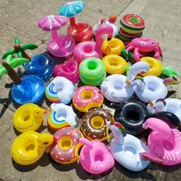 Sand Play Water Fun 15pcs Not repeating Mini fanny Inflável Vermelho Flamingo Flutuante Porta Copo Bebida Piscina Banho Praia Festa Brinquedo Boia 230712