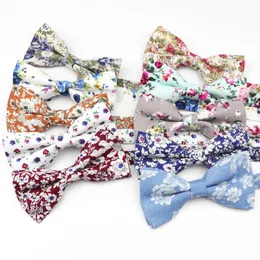 Bow Ties Style Floral Snabb mjuk textur Bowtie Bomull för menvinnor Dress Butterfly Vuxen Bröllopsgips Tillbehör gåva