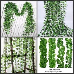 Decorative Flowers 2M Artificial Fake Vine Ivy Plant Silk Green Leaf Leaves For Festival Wedding Party Home Decoration Wall Hanging