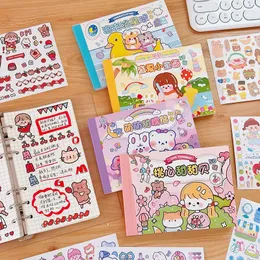 Gift Wrap 50 Pcs Ins Cute Bronzing Bear Laser Sticker Creative Handbook Hand Account DIY Decor Collage Material Stickers Korean Stationery