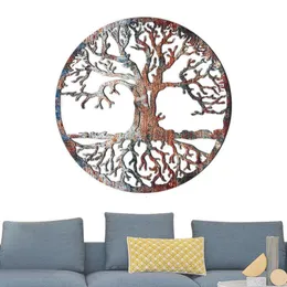 Other Event Party Supplies 3D Metal Tree Of Life Wall Decoration Round Iron Art Home Wall Hanging Decorations Tree Of Life Wall Ornaments Sculpture Gifts 230712