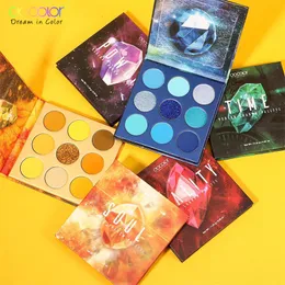 Eye Shadow Docolor Eyeshadow Palette 9 Colors Gemstone Makeup Powder Matte Shimmer Glitter Pigmented Waterproof 230712