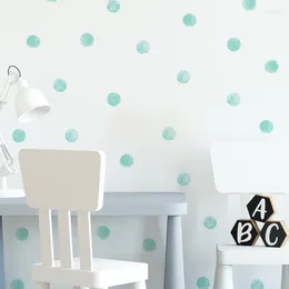 Wall Stickers Blue Dot Pattern For Kids Room Transparent Children's Wedding Kindergarden Decor