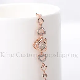 Chain Personalized Projection Bracelet Customized P o Heart Shaped Birthday Gift for Girlfriend is Meaningful 230712