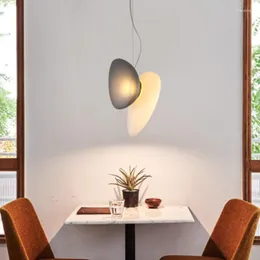 Pendant Lamps Post Modern Minimalist Personality Coffee Shop El Bar Cobblestone Chandelier Imitation Glass Lamp