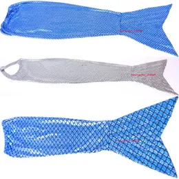 Seksowna 3 styl syreny ogonowe kostiumy strój unisex błyszczące metalowe łuski ryb