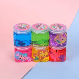 Brinquedos de lama de cristal colorido para crianças quebra-cabeças antiaderentes divertidos bricolage para aliviar o estresse presentes engraçados 165g S2215