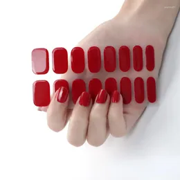 Adesivi per unghie Tinta unita Gel semi polimerizzato Involucri di moda Set di strisce decorative per manicure 3D autoadesive complete Arte