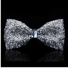 Ny Bow Tie Crystal Bling Butterfly Knot för män Bröllop Bankett Feast Club Party Bridegroom Shinning257N