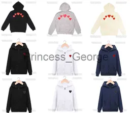 Men's Hoodies Sweatshirts Designer Cdgs Classic Hoodie Fashion Play little Red Peach Heart Printed Mens And Womens Hooded Sweater Coat x0713