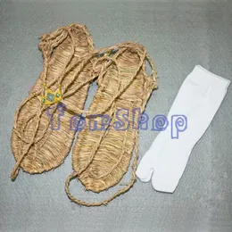 Dress Shoes BLEACH COSTUMES HANDMADE STRAW SANDALS SLIPPER SHOES FREE SOCKS COSPLAY PROPS 230713