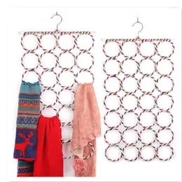 Jewelry Pouches Multifunction Rattan Weave Slots 28 Hole Ring Rope Scarf Wraps Shawl Belt Tie Storage Holder Hook Hanger Decor Room