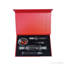 Kit coletor de néctar para cachimbos de alta qualidade com ponta de titânio prego quartzo 10 mm Todos disponíveis Mini cachimbo de vidro Micro Nc Set Dh7Sf