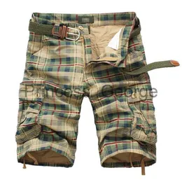 Men's Shorts 2 Colors Mens Shorts Dhgate Cargo Shorts Plaid Casual Cargo Pants With Pockets Athletic Short Pants Male Outdoor Beach Board x0713 X0713