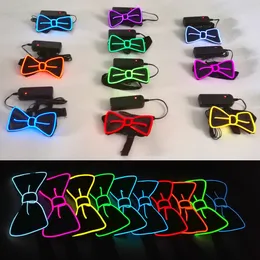 LED Light Sticks Glödande Män Kvinnor Fluga Party Neon Fläkt Lysande På Födelsedag Musik Nattklubb Cosplay Kostym Dekor Tillbehör 230712