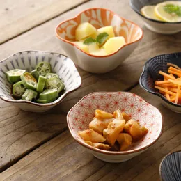 Tallrikar 4st Japansk stil Kryddor Keramikfat Set Sås Keramiktallrik Snack Efterrätt Porslinsfat Senapsservis