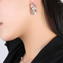 Dangle Earrings Uropean And American Temperament Metal Smooth Chain High-Quality Drop For Women Minimalist Fashion Jewelry