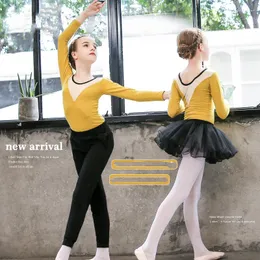 Abbigliamento da palcoscenico Abito da ballo per bambini Abito da bambina manica lunga Pratica autunno inverno Pantaloni in cotone Gonna da balletto Abito cinese