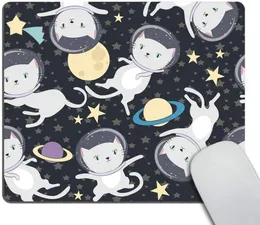 Gaming Mousepad Custom Fun cat Astronaut in Space Mouse pad Non-Slip Rubber Comfortable Customized Computer Mouse Pad