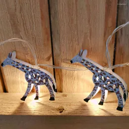 Dizeler LED String Lights Hayvan Modelleme Zürafa Işık Pil Çalışan Tatil Partisi Çocuk Odası Dekorasyonu Renkli