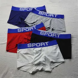 Underpants Solid Boxers Hombre Sexy Wide Waistband 소프트 스포츠 남성 속옷 샷 섹시한 남성 U 파우치 Underpants J230713