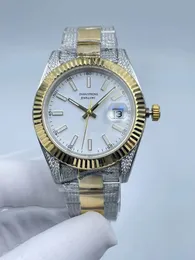 Orologi da uomo Top Qualtiy Designer 41mm Meccanico automatico Diamond Iced Out Orologi da polso da uomo Cinturino in acciaio inossidabile Sport Orologio da polso da uomo impermeabile montre