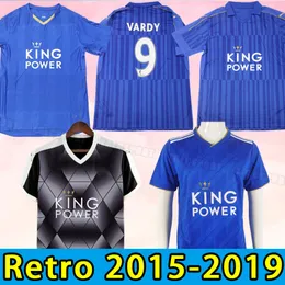 15 16 2015 2016 2016 Maglie da calcio retrò Leicester 17 18 19 2017 2018 2018 Vincitore del campione Vardy Mahrez Kante Okazaki Classiche camicie da calcio vintage a casa Terzo