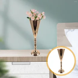 Vasen, goldene Vase, Pflanzgefäß, Hochzeitsdekoration, Heimdekoration, Fenster, Esstisch, hohe Tafelaufsätze, einzigartige Blume aus Eisen