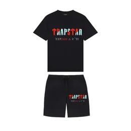 Herr t-shirts herrar märke Trapstar kläder T-shirt träningssatser harajuku toppar tee rolig hip hop color t shirt strand casual shorts dh9m7