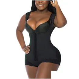 Women's Shapers Womens Fajas Colombianas Post Shapewear Cinturino Shoder regolabile con forte compressione Body snellente Plus Size Dh7Hq