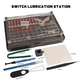 Klawiatury 33 przełączniki Switch Tester Opener Lube Modding Station DIY platforma do usuwania pokrywy dla klawiatury mechanicznej Kailh Cherry Gateron 230712