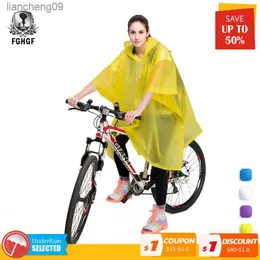 fghgfモーターサイクル自転車自転車レインコートフード付き使い捨て乳児乳児メニノレインウェアポンチョ透明レインコートL230620