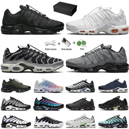 Box With Tn Plus Men Women Running Shoes tns Toggle Utility Spider Triple Black White Red Black Metallic Silver Grey Reflective Magma Orange Trainers Sports Sneakers