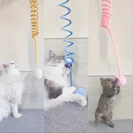 Brinquedos para gatos dentro de casa, aliviam o tédio Bolas de simulação de corda de alta elasticidade Brinquedo para gatos com mola