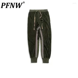 Men's Pants Men's Pants PFNW Autumn Winter High Street Leggings Ribbon Splicing Darkwear Men And Women Casual Tide Chic Niche Trend 12A4975 Z230728