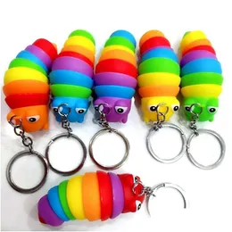 Dekompresyon oyuncak parti parmak salyangoz salyangoz tırtıl anahtar zinciri rahatlatma duyusal oyuncakları bırakma dağıtım hediyeleri yenilik gag dhgjr
