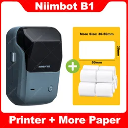 Övrig elektronik Niimbot B1 etikettskrivare Bärbar Pocket Label Maker Bluetooth Thermal Printer Självhäftande Sticker Labeling Machine 230712