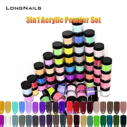 Akryl Powders Liquids 3in1 Nail Art Collection Powder Kit 10 90Jars Sculpture Polymer Doppning Random 90olor Design FA90 S 230712