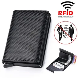 Money Clips Anti-Theft Id Credit Card Holder Thin Aluminium Metal Wallets Pocket Case Bank Women Men Mini Wallet Box Drop Delivery Je Dh239