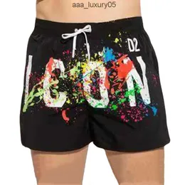 ICON Fashion Brands Shorts Classic Fashion Luxury Designer Mens Graffiti Print Beach Pants Trend Summer Breathable Quick Dry Thin Ca dsquare d2 dsqs dsq2s 7V25