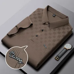 Erkek Polos Lüks Tasarımcı Nakış Polo Gömlek Moda Yaz Erkek Giyim Yakası İş İş Girişli Kısa Kollu Düğme Aşağı Tişörtler 230712
